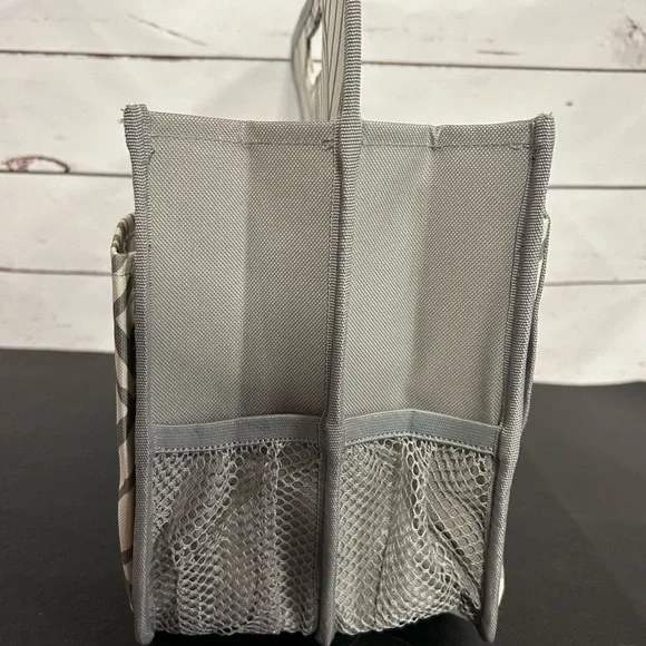 NWOT Thirty One Deluxe Double Duty Caddy - Gray Patchwork. - Picture 4 of 6